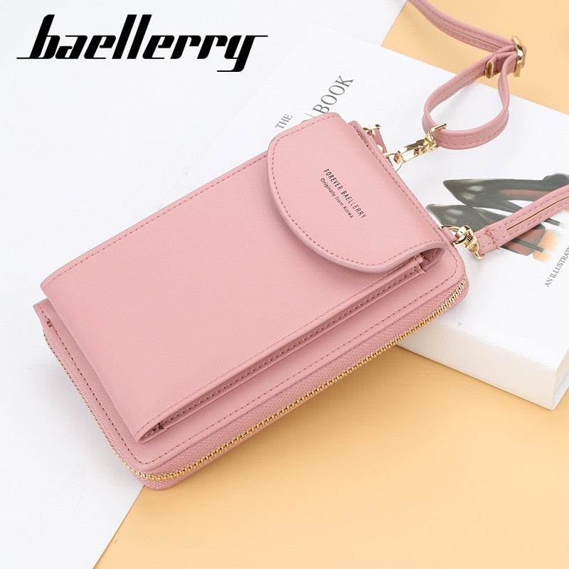 Cartera Baellerry 2021 para mujer, cartera para teléfono móvil, tarjetero grande, cartera, bolso de mano, cartera tipo mensajero, bandolera
